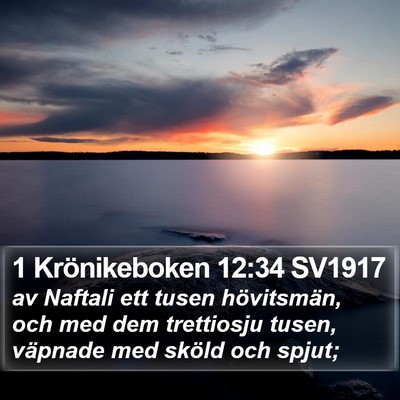 1 Krönikeboken 12:34 SV1917 Bible Verse Image