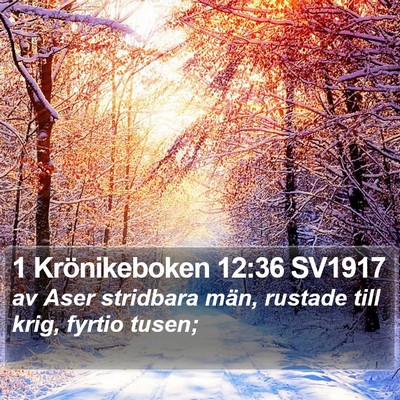 1 Krönikeboken 12:36 SV1917 Bible Verse Image