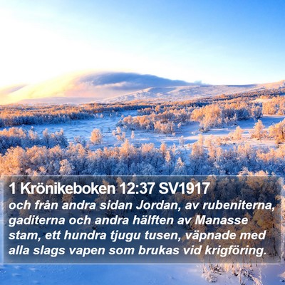 1 Krönikeboken 12:37 SV1917 Bible Verse Image