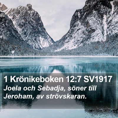 1 Krönikeboken 12:7 SV1917 Bible Verse Image