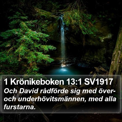 1 Krönikeboken 13:1 SV1917 Bible Verse Image