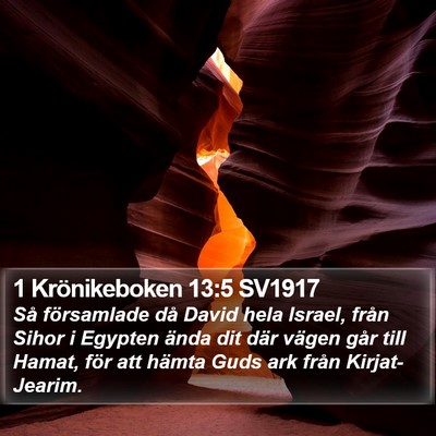 1 Krönikeboken 13:5 SV1917 Bible Verse Image