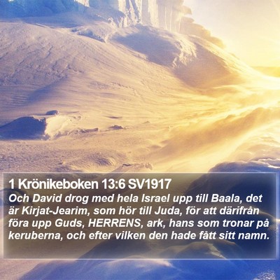 1 Krönikeboken 13:6 SV1917 Bible Verse Image