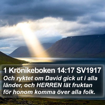 1 Krönikeboken 14:17 SV1917 Bible Verse Image