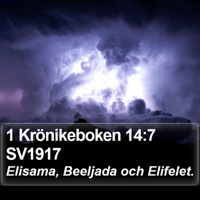 1 Krönikeboken 14:7 SV1917 Bible Verse Image