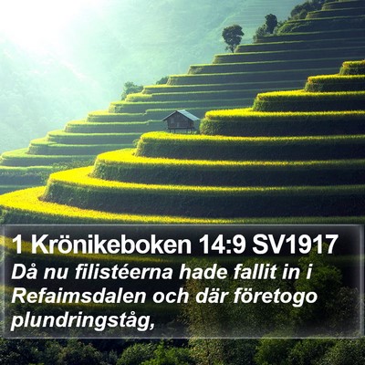 1 Krönikeboken 14:9 SV1917 Bible Verse Image