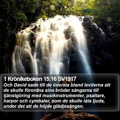 1 Krönikeboken 15:16 SV1917 Bible Verse Image