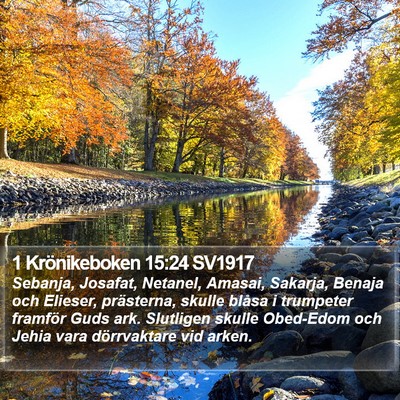 1 Krönikeboken 15:24 SV1917 Bible Verse Image