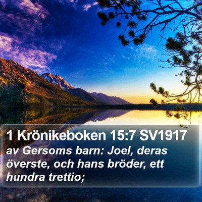1 Krönikeboken 15:7 SV1917 Bible Verse Image