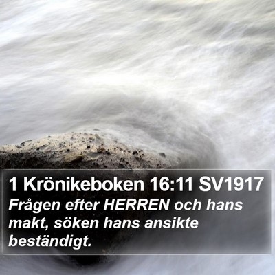 1 Krönikeboken 16:11 SV1917 Bible Verse Image