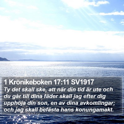 1 Krönikeboken 17:11 SV1917 Bible Verse Image