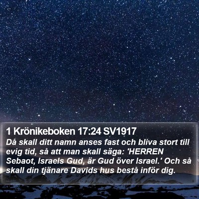 1 Krönikeboken 17:24 SV1917 Bible Verse Image