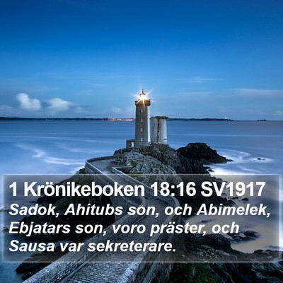 1 Krönikeboken 18:16 SV1917 Bible Verse Image