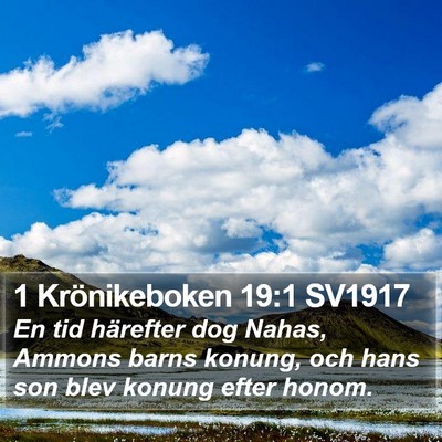 1 Krönikeboken 19:1 SV1917 Bible Verse Image