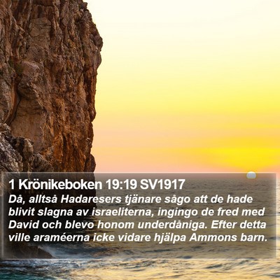 1 Krönikeboken 19:19 SV1917 Bible Verse Image