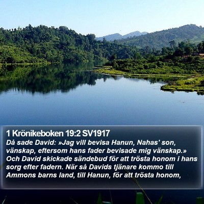 1 Krönikeboken 19:2 SV1917 Bible Verse Image