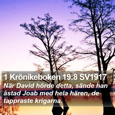 1 Krönikeboken 19:8 SV1917 Bible Verse Image