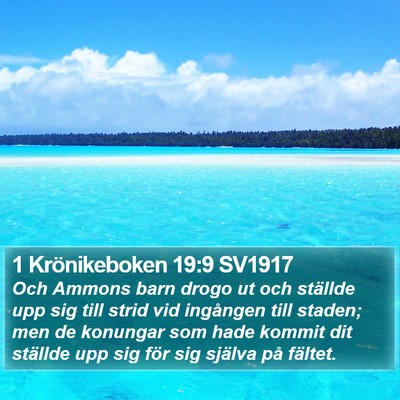 1 Krönikeboken 19:9 SV1917 Bible Verse Image