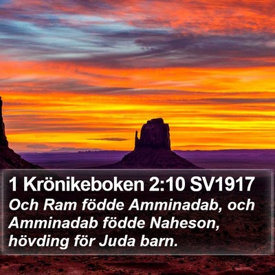 1 Krönikeboken 2:10 SV1917 Bible Verse Image