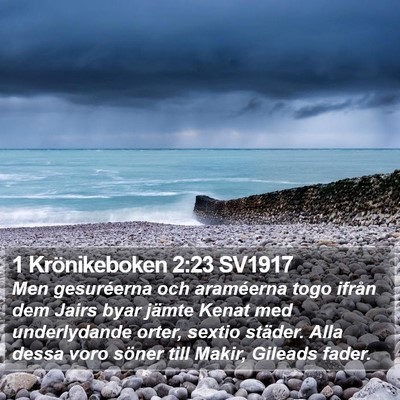 1 Krönikeboken 2:23 SV1917 Bible Verse Image