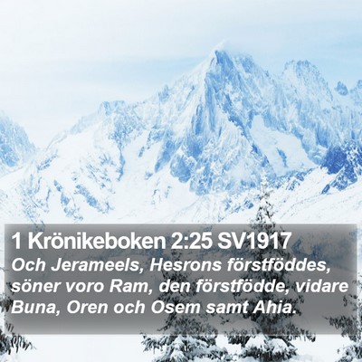 1 Krönikeboken 2:25 SV1917 Bible Verse Image