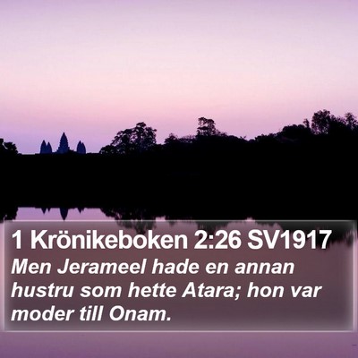1 Krönikeboken 2:26 SV1917 Bible Verse Image