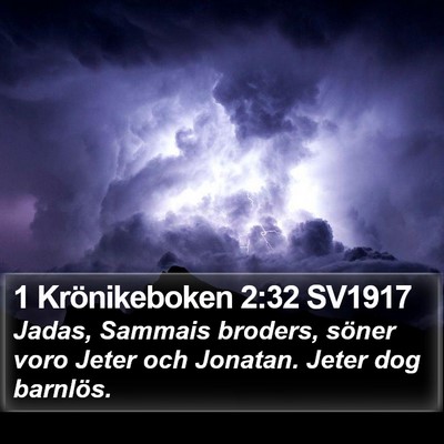 1 Krönikeboken 2:32 SV1917 Bible Verse Image