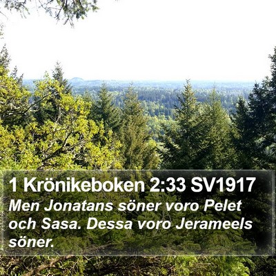 1 Krönikeboken 2:33 SV1917 Bible Verse Image