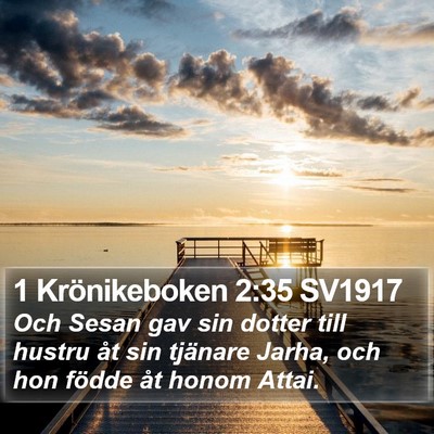 1 Krönikeboken 2:35 SV1917 Bible Verse Image