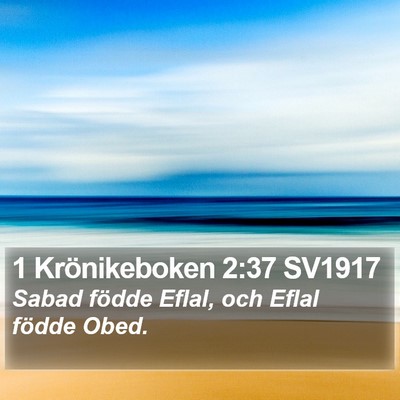1 Krönikeboken 2:37 SV1917 Bible Verse Image