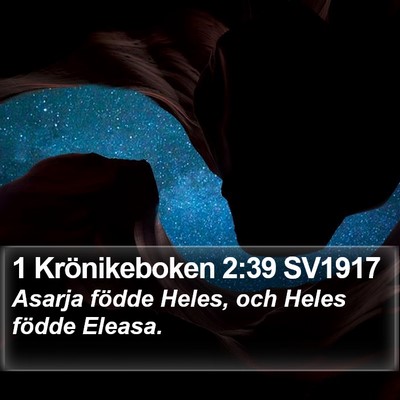 1 Krönikeboken 2:39 SV1917 Bible Verse Image
