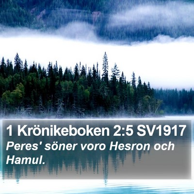 1 Krönikeboken 2:5 SV1917 Bible Verse Image