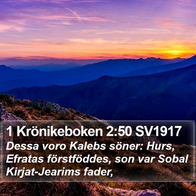 1 Krönikeboken 2:50 SV1917 Bible Verse Image