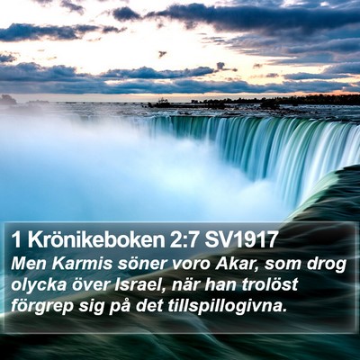 1 Krönikeboken 2:7 SV1917 Bible Verse Image