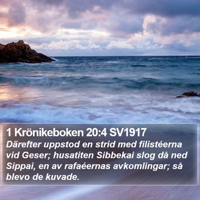 1 Krönikeboken 20:4 SV1917 Bible Verse Image