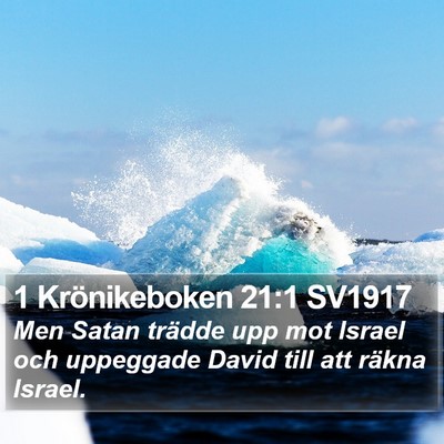 1 Krönikeboken 21:1 SV1917 Bible Verse Image