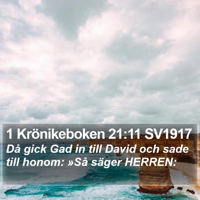 1 Krönikeboken 21:11 SV1917 Bible Verse Image
