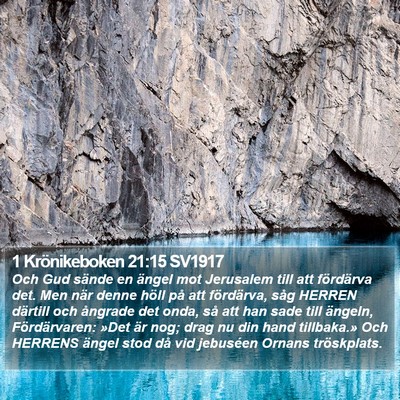 1 Krönikeboken 21:15 SV1917 Bible Verse Image