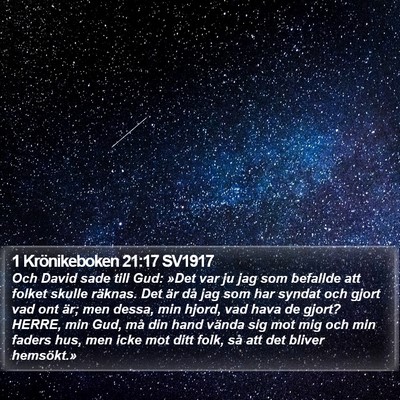 1 Krönikeboken 21:17 SV1917 Bible Verse Image