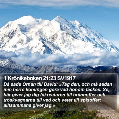 1 Krönikeboken 21:23 SV1917 Bible Verse Image