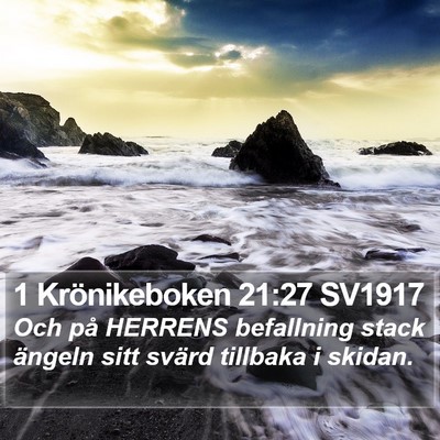 1 Krönikeboken 21:27 SV1917 Bible Verse Image
