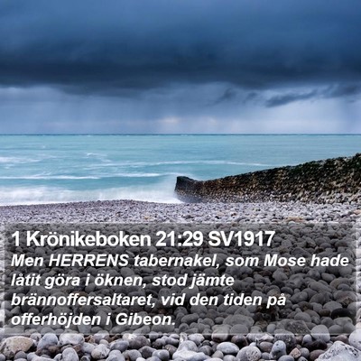 1 Krönikeboken 21:29 SV1917 Bible Verse Image