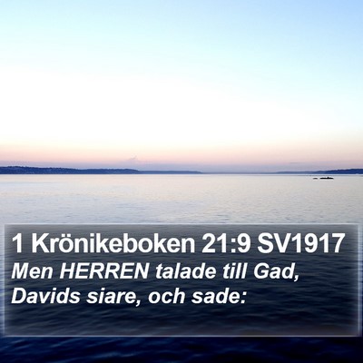 1 Krönikeboken 21:9 SV1917 Bible Verse Image