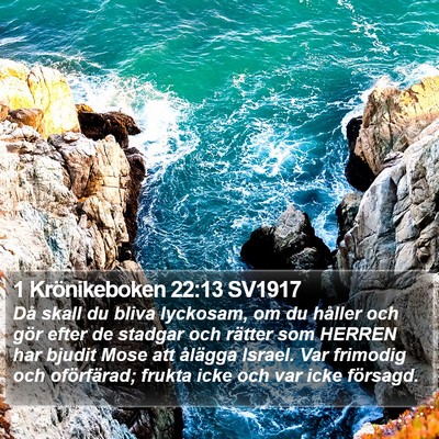 1 Krönikeboken 22:13 SV1917 Bible Verse Image