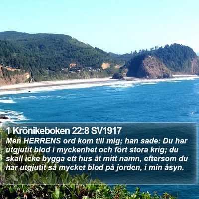 1 Krönikeboken 22:8 SV1917 Bible Verse Image