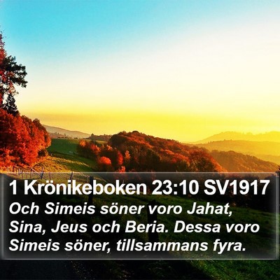 1 Krönikeboken 23:10 SV1917 Bible Verse Image