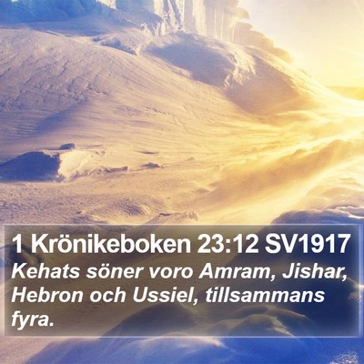 1 Krönikeboken 23:12 SV1917 Bible Verse Image