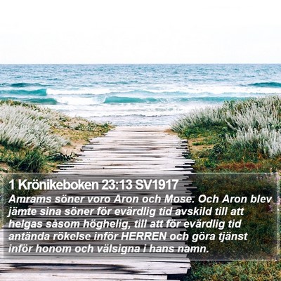 1 Krönikeboken 23:13 SV1917 Bible Verse Image
