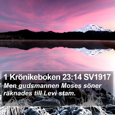1 Krönikeboken 23:14 SV1917 Bible Verse Image