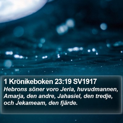 1 Krönikeboken 23:19 SV1917 Bible Verse Image